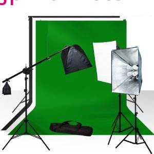 写真スタジオビデオライティングクロマキーグリーンブラックホワイトスクリーンの3モスリンバックドロップ照明キット背景サポートキット問屋・仕入れ・卸・卸売り