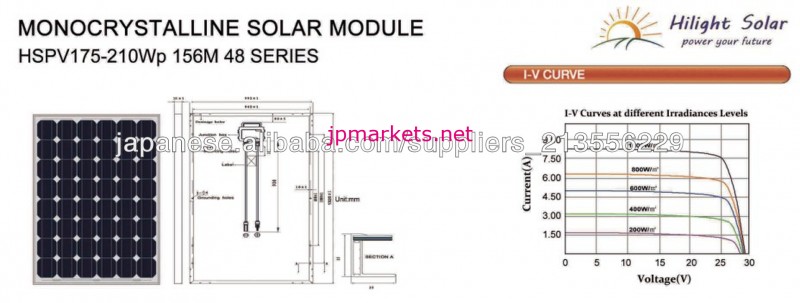 Pvモノラル太陽電池パネルモジュール180w使わ-太陽電池問屋・仕入れ・卸・卸売り