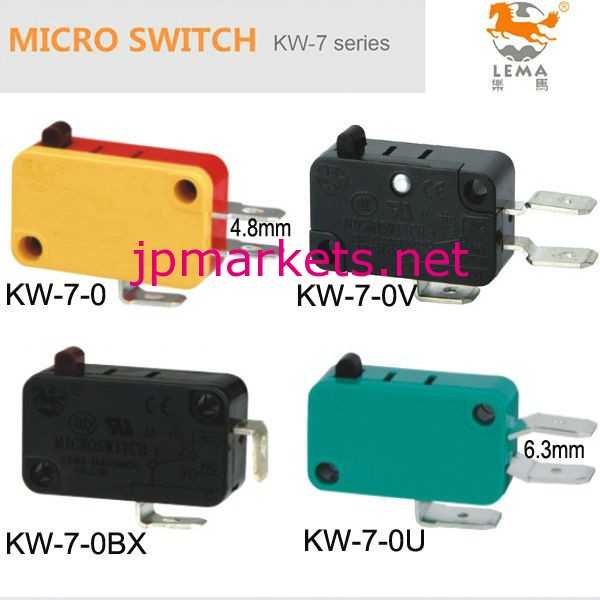 製造業と輸出kw-7-0vキロワットレマ端子台平形6.3ミリメートル高速アクションプランジャーマイクロスイッチ問屋・仕入れ・卸・卸売り