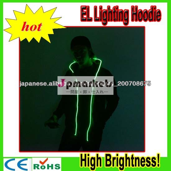 Eyecatching!! 最高品質のELライトパーカー,ライトアップパーカー,照明プルオーバー問屋・仕入れ・卸・卸売り