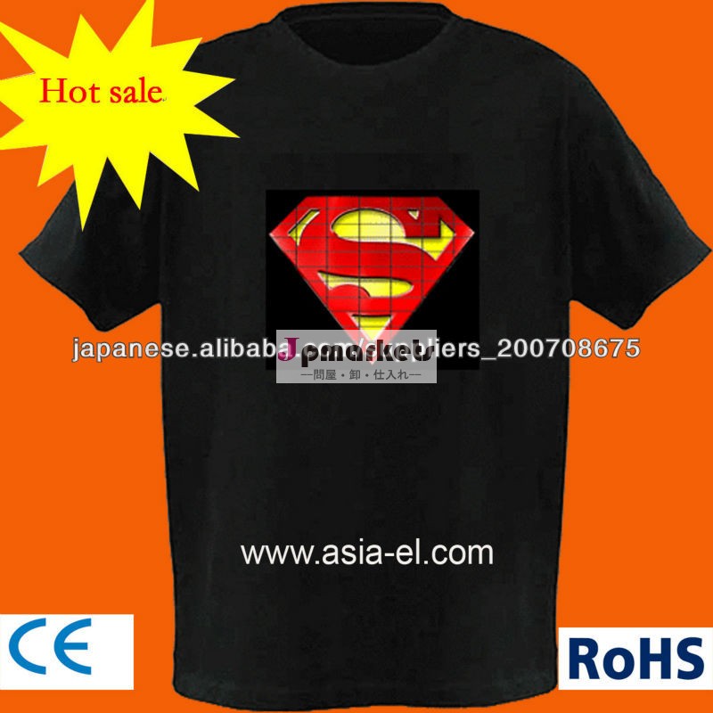 創造的な製品が中国最高品質スーパーマンt- シャツエル, t- シャツセンサー付き/Tシャツアイアンマン問屋・仕入れ・卸・卸売り