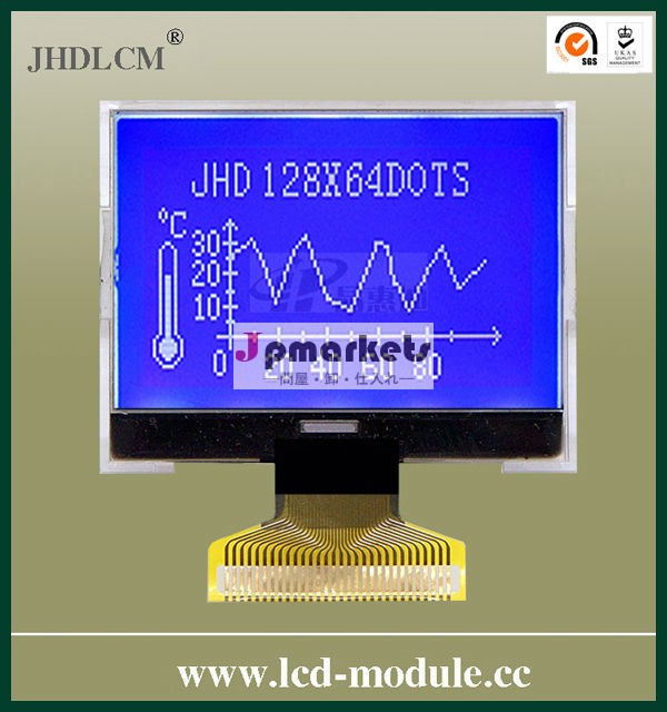 負の透明液晶モニターJHD12864-G82BTW-B問屋・仕入れ・卸・卸売り