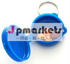 Keychainの丸薬箱の丸薬容器のMedcineの場合の昇進のギフトが付いているプラスチック円形の定形小型丸薬箱問屋・仕入れ・卸・卸売り