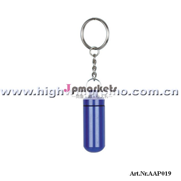 14*45mmアルミニウム旅行丸薬箱か場合Keychain問屋・仕入れ・卸・卸売り