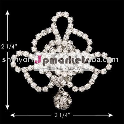 ファッション光沢のあるバックル合金のラインストーンの花問屋・仕入れ・卸・卸売り