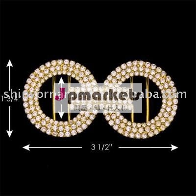 ファッションラインストーンラウンド光沢のある合金バックル問屋・仕入れ・卸・卸売り