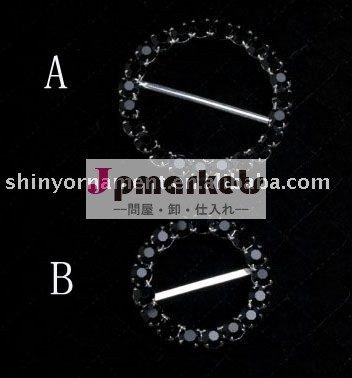 ファッションラインストーンラウンド光沢のある合金バックル問屋・仕入れ・卸・卸売り