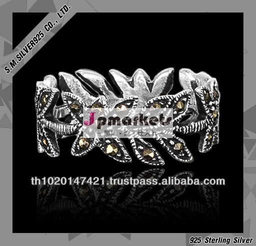 925 sterling silver ring Marcasite問屋・仕入れ・卸・卸売り