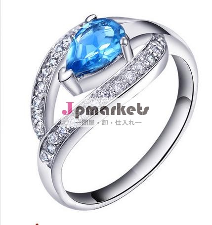 宝飾品、 ブルートパーズの婚約、 結婚指輪、 fashinホールセールジュエリーの金めっき、 sr0337b問屋・仕入れ・卸・卸売り