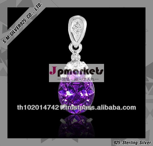 925 sterling silver pendant with CZ stone問屋・仕入れ・卸・卸売り
