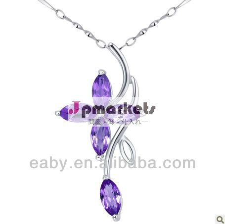 卸売ジュエリー, アメジストの花のネックレスのペンダント, ガールフレンドへの贈り物SP0057A問屋・仕入れ・卸・卸売り