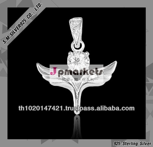 925 sterling silver pendant with CZ stone問屋・仕入れ・卸・卸売り