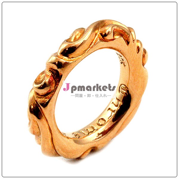 小ロット!CHROMEクロムハーツ専門店インボイスクロムハーツリング・22Kゴールド・スクロール・バンドCHROME RING 22KGOLD SCROLL BAND問屋・仕入れ・卸・卸売り