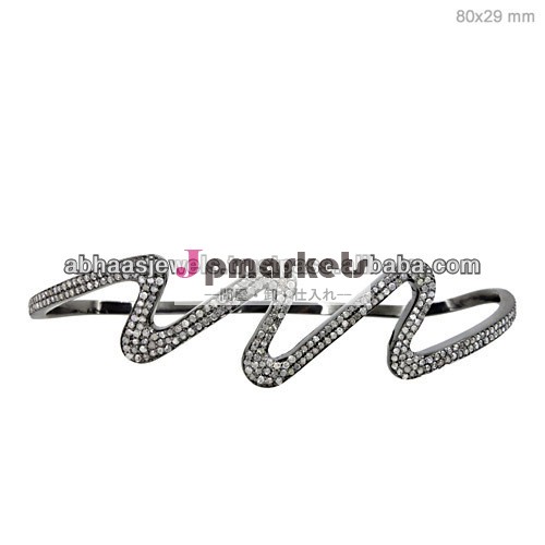 パームpaveダイヤモンドのブレスレット、 パーム925スターリングシルバーブレスレット、 ファッションヤシのブレスレット、 デザイナーファッションジュエリーメーカー問屋・仕入れ・卸・卸売り