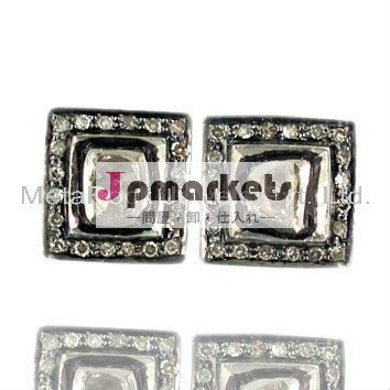wholesale supplier rose cut earring, rose cut diamond stud earring, wholesale diamond earrings jewelry問屋・仕入れ・卸・卸売り