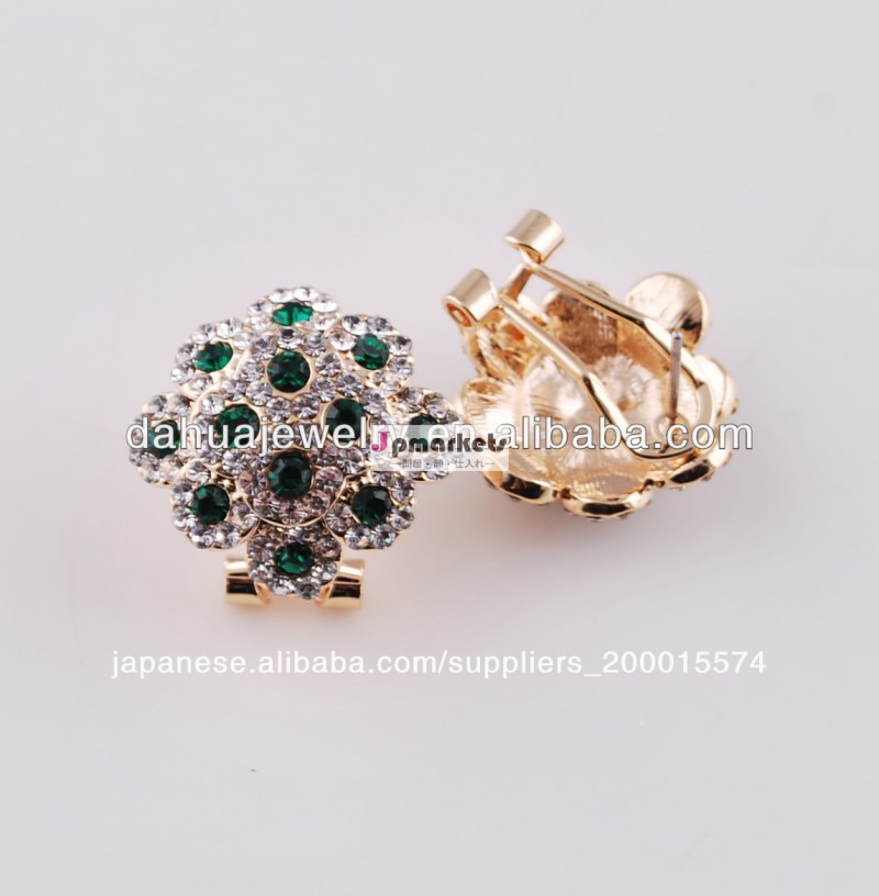 ファッションクリップrihinestone付きイヤリング、 イヤリングファッション2014年問屋・仕入れ・卸・卸売り