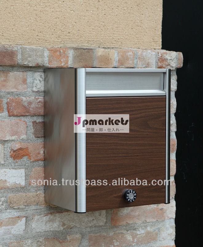 ウォールマウント木製ボックス、 メールボックス木製、 松、 クルミ問屋・仕入れ・卸・卸売り