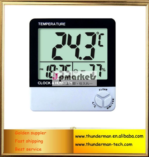デジタル温度計湿度計クロック付き液晶ディスプレイを備えた問屋・仕入れ・卸・卸売り