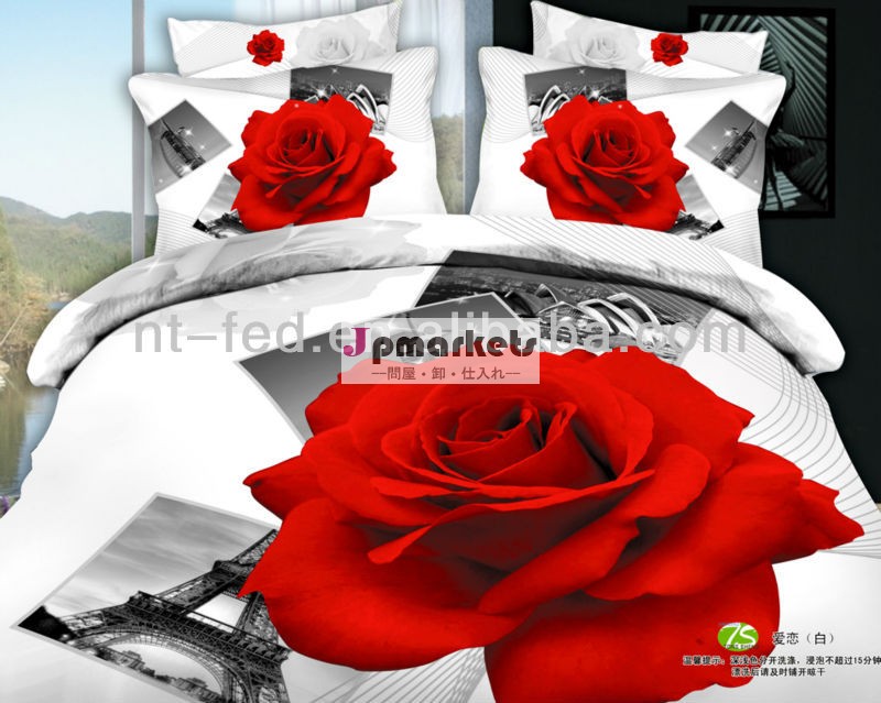 卸売- 3d花の印刷された寝具セットベッドリネン3d3d6個とベッドリネン問屋・仕入れ・卸・卸売り