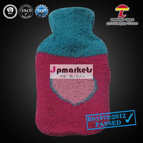 Good quaility hot water bottle with purple and green knitted cover問屋・仕入れ・卸・卸売り