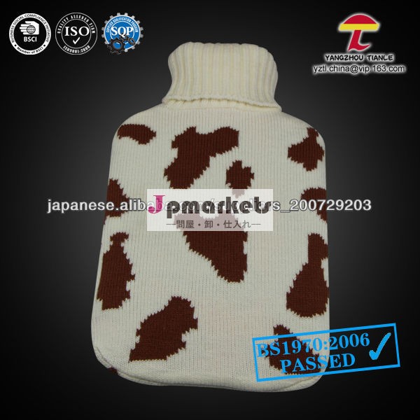BS1970:2012 hot water bottle with cow printing cover問屋・仕入れ・卸・卸売り
