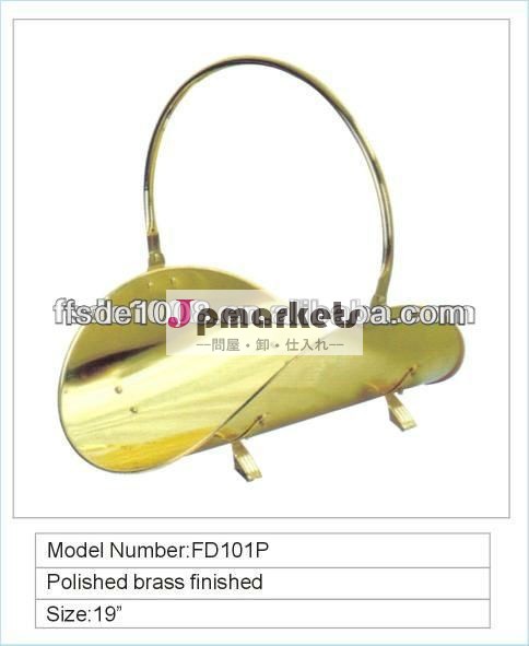 Fd101p/ログホルダー/磨かれた真鍮の完成問屋・仕入れ・卸・卸売り