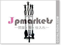 火災セット、 火災のツールセット、 パイナップルの上部フルブラックコンパニオンセット問屋・仕入れ・卸・卸売り