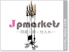 火災のツールセット、 コンパニオンセット、 パイナップルの上部黒真鍮' ・コンパニオンセット問屋・仕入れ・卸・卸売り