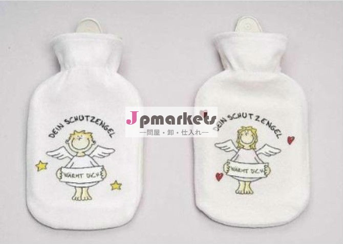 プロモーションやソフトなフリー1リットルフリース湯たんぽカバー刺繍ロゴ入り問屋・仕入れ・卸・卸売り