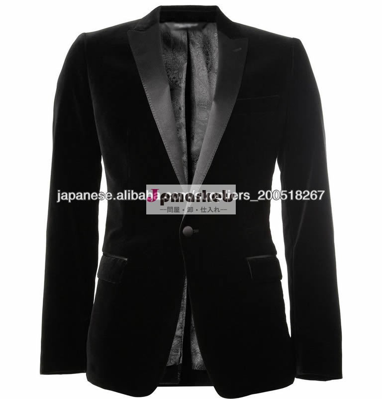 黒のベルベットのスーツのジャケットの男性問屋・仕入れ・卸・卸売り