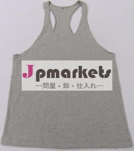 oem100綿のシングレットメンズバック無地tストリンガー問屋・仕入れ・卸・卸売り