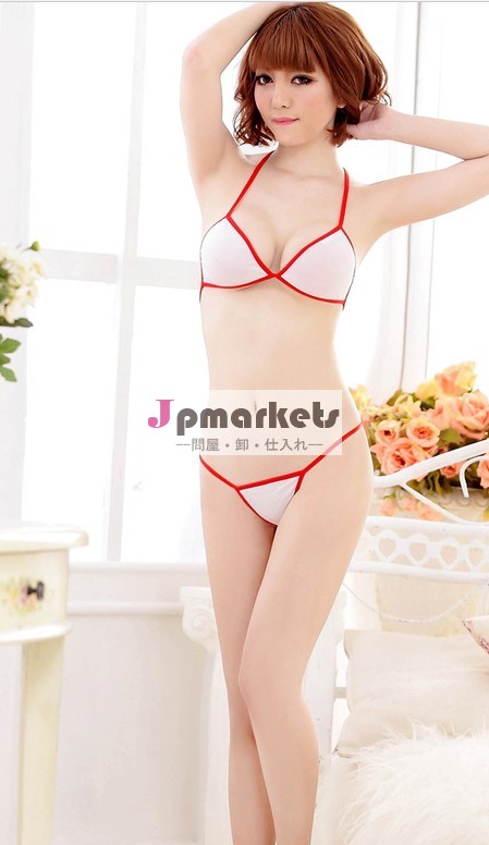 超セクシー下着 ビキニ おすすめ!人気商品 白×赤 コスプレ ナース服ブラ・Ｔバックセット ランジェリーM163187161問屋・仕入れ・卸・卸売り