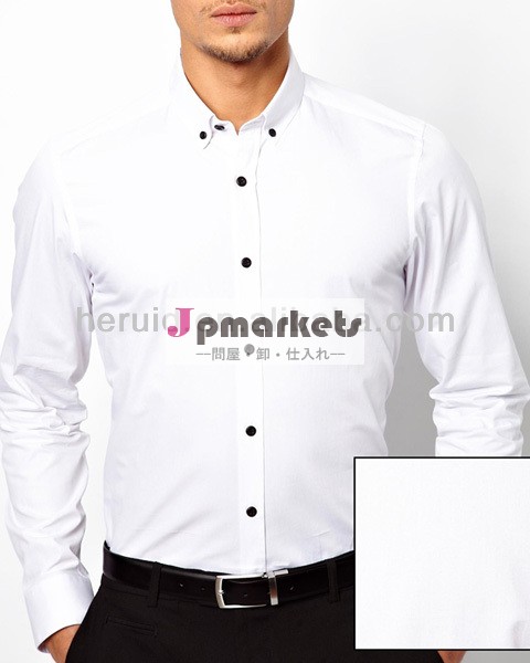 良いデザイン100％綿プレーンカスタムシャツ男性用白シャツ問屋・仕入れ・卸・卸売り