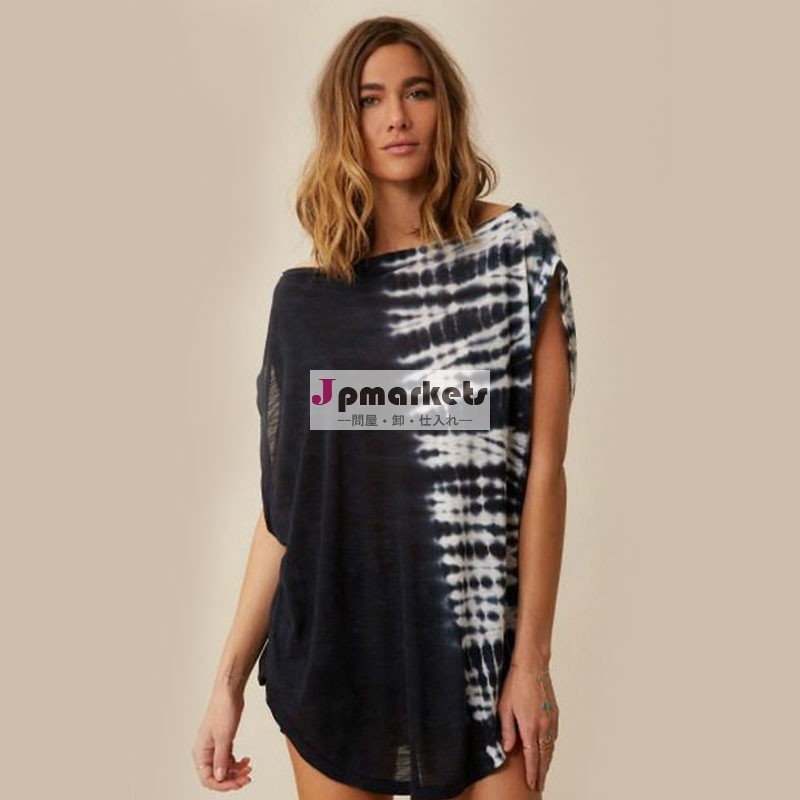 トレンディな女性2015コントラストパフ袖t- シャツ問屋・仕入れ・卸・卸売り