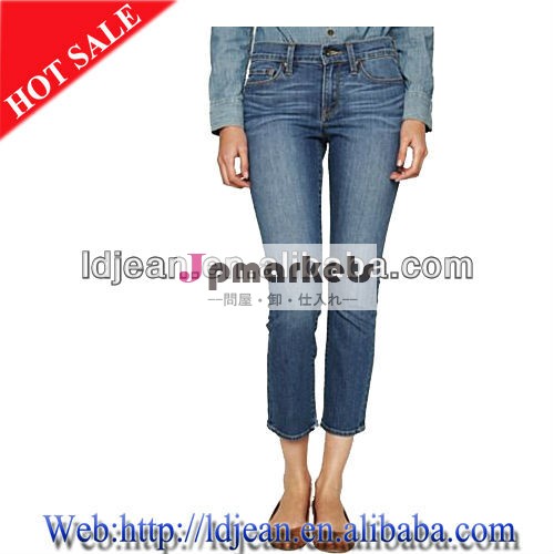 Stocklot2014年ファッションデザインと女性のパンツ女性の七面鳥のスタイル、 ジーンズデニム( ldb14)問屋・仕入れ・卸・卸売り