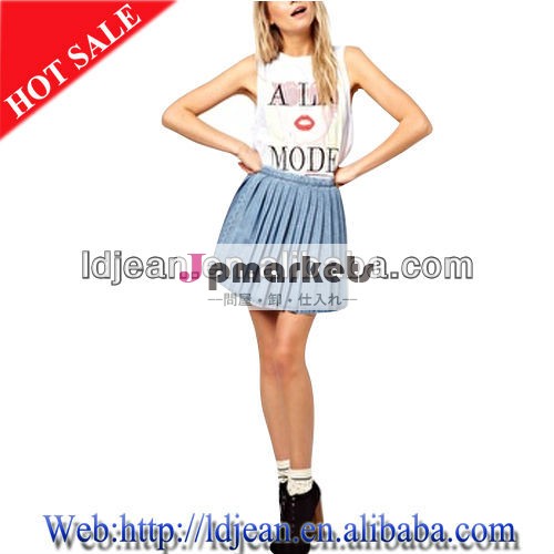 デザインの衣服stocklot2014年女性デニム七面鳥、 ジーンズのスカート女性( ldzq07)問屋・仕入れ・卸・卸売り