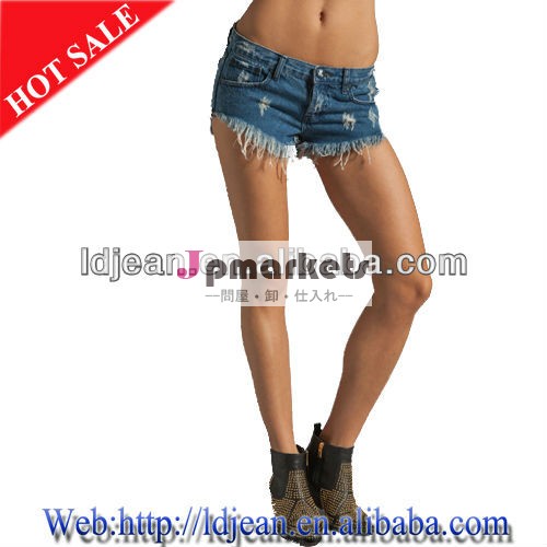 安いstocklotデニムスキニーデザイン2014年七面鳥のスタイル女性のプリント、 ファッションジーンズのショートパンツ( ldzt18)問屋・仕入れ・卸・卸売り