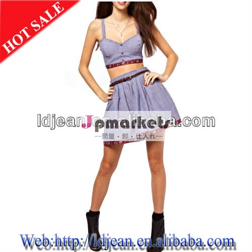 衣服stocklot2014年七面鳥のデザイン色のデニムの女性ジーンズ、 ジーンズのスカートの女性( ldzq011)問屋・仕入れ・卸・卸売り