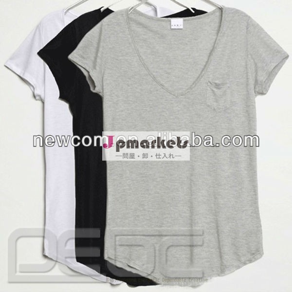 新しい方法女性のV首のShort-sleeved緩い形態上の綿の傾向のTシャツのブラウスはサイズS-4XLを越える問屋・仕入れ・卸・卸売り