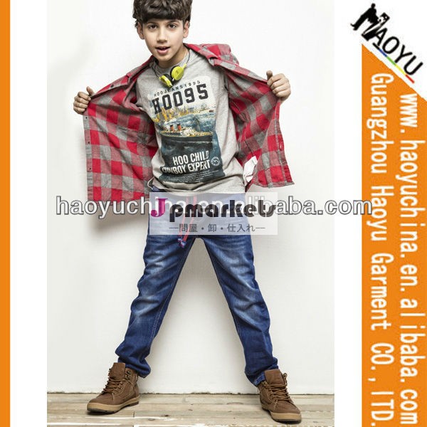卸売プレーンからジーンズ中国最高品質安い価格のジーンズの男の子のズボン( hyk24)問屋・仕入れ・卸・卸売り