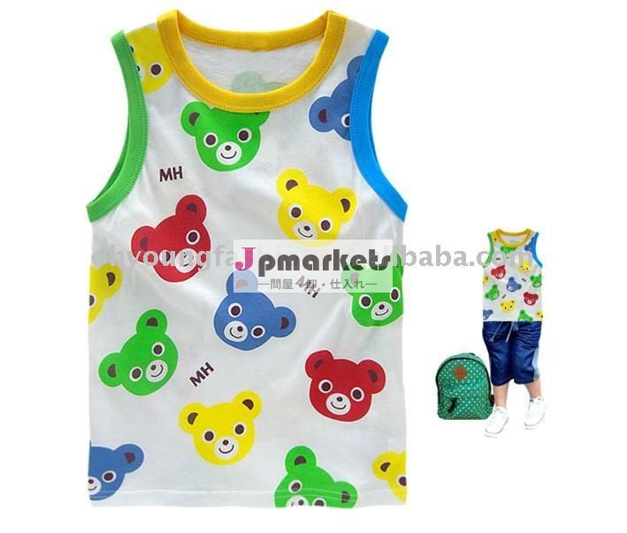 新しい到着100%cottonの男の子の色刷のベスト問屋・仕入れ・卸・卸売り