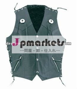 DL-1581革バイカーのベスト、ベスト、革ベストを競争させているバイカー問屋・仕入れ・卸・卸売り