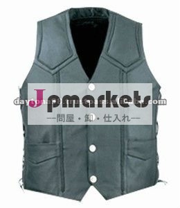 DL-1582モーターバイクの革のジャケット、ベスト及び荒れ問屋・仕入れ・卸・卸売り