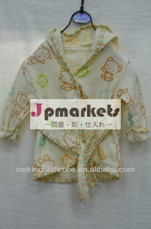 印刷された3歳未満の赤ちゃんの子供の綿のバスローブ付きのアニマル柄問屋・仕入れ・卸・卸売り