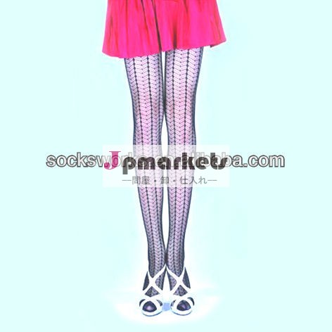 女性セクシーな黒ストライプスタイリッシュゴシック波網ストッキング薄手パンティーストッキング問屋・仕入れ・卸・卸売り
