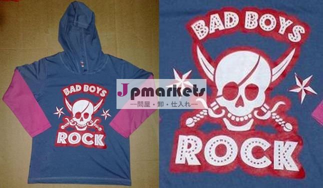 子供の綿のジャージーのかわいい設計されていたhoodies問屋・仕入れ・卸・卸売り