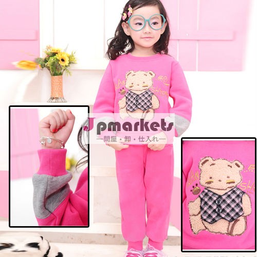 新しい2013子供服・子供の女の子のスエットシャツの女の子パーカースポーツアクティブウェアtb7007twinset漫画の動物のプリント問屋・仕入れ・卸・卸売り