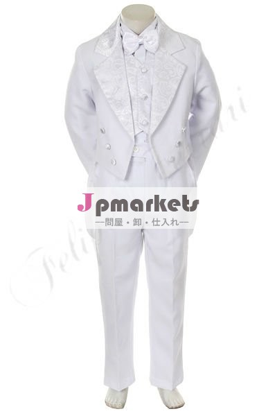 白人の子供の男の子のスーツタキシードby011ティーンエイジャーの結婚式のパーティーフォーマルウェア拝領卒業5pc161820ポリエステルジャカード問屋・仕入れ・卸・卸売り