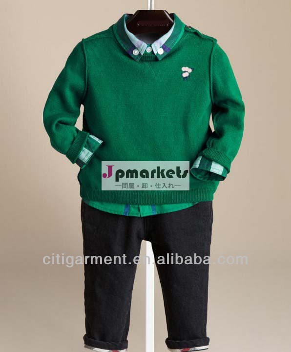 赤ちゃん男の子のセーターソフトなコットンジャージーの騎士( 3m- 3年)問屋・仕入れ・卸・卸売り