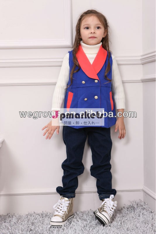 2012年最新子供トレンディな女の子のためのデザイナー冬のコート( c11425)問屋・仕入れ・卸・卸売り